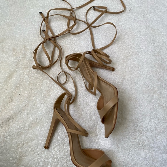 SCHUTZ Beige Strappy Heels Size 9B - Picture 10 of 11